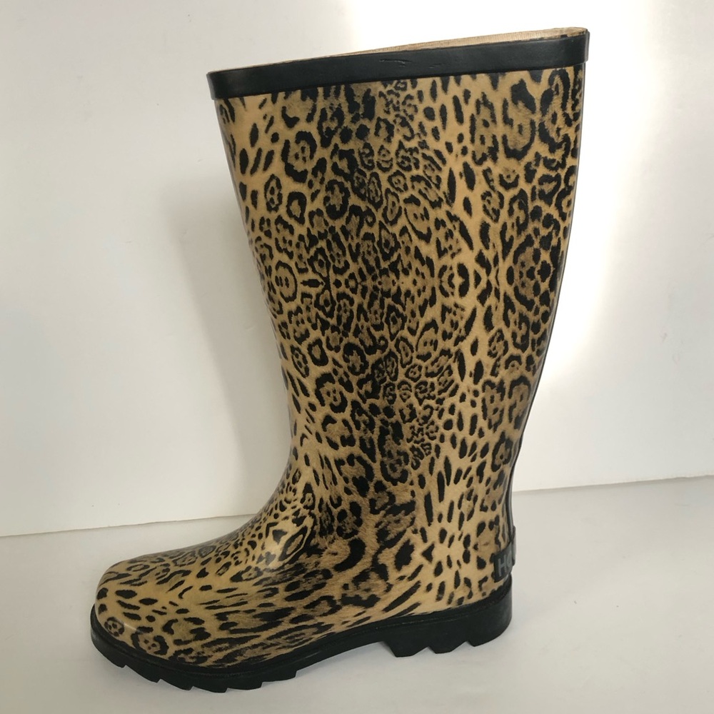 Hot Paws Women’s Leopard Print Tall Rain Boots size 6